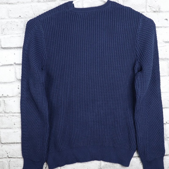 Buffalo David Bitton Men’s Pullover Waffle Textured Knit Blue Large. Brand New - Picture 6 of 10